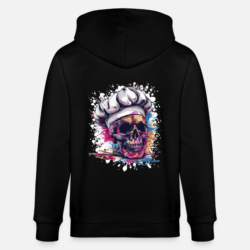 Chef Chef Crâne - Veste à capuche bio CULTIVATOR Stanley/Stella Unisexe - noir