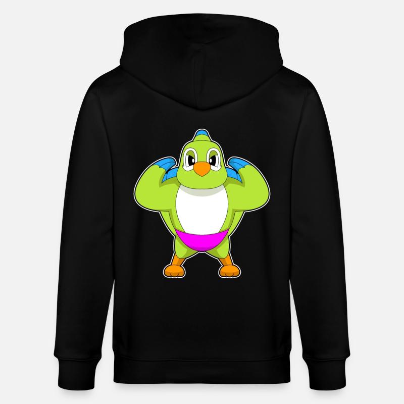 Parrot Bodybuilder Musculation - Veste à capuche bio CULTIVATOR Stanley/Stella Unisexe - noir