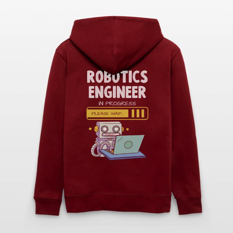 Robotics Engineer In Progress Please Wait Stanley/Stella CULTIVATOR  Unisex Organic Hooded Jacket