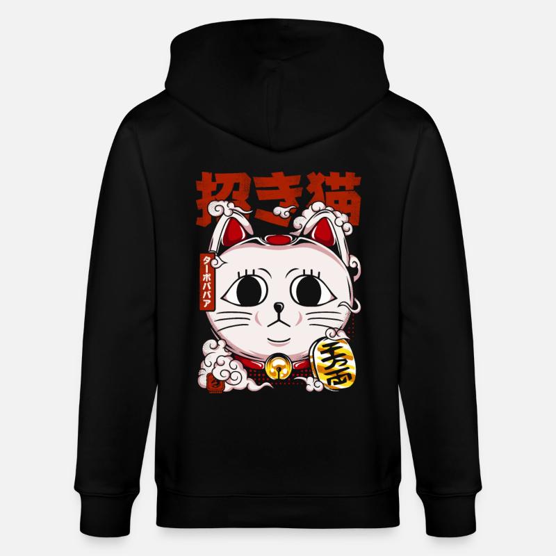 Maneki Neko mémé turbo - Veste à capuche bio CULTIVATOR Stanley/Stella Unisexe - noir