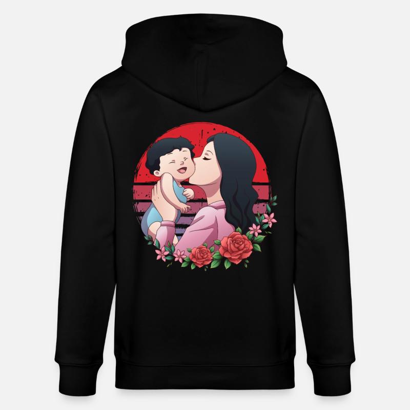 Mama der Fee Eins - Stanley/Stella Unisex Bio-Kapuzenjacke CULTIVATOR  - Schwarz