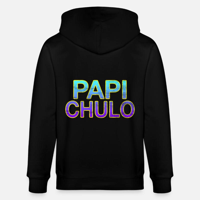 Papi Chulo - Lettrage élégant - Veste à capuche bio CULTIVATOR Stanley/Stella Unisexe - noir