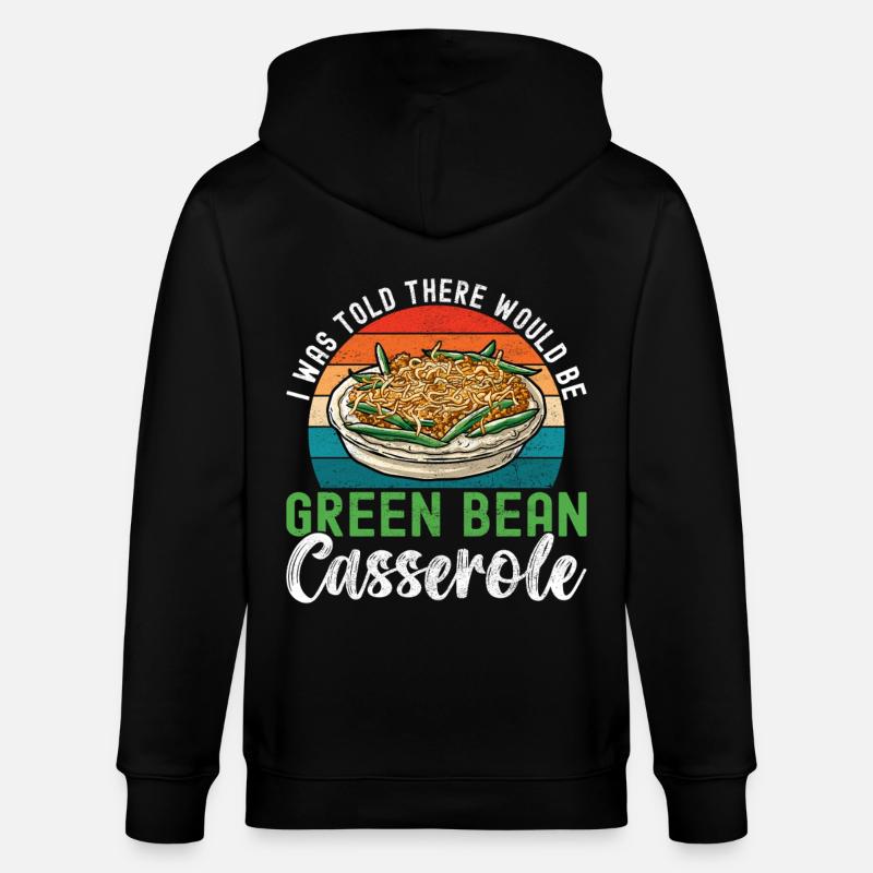 Casserole de haricots verts - Veste à capuche bio CULTIVATOR Stanley/Stella Unisexe - noir