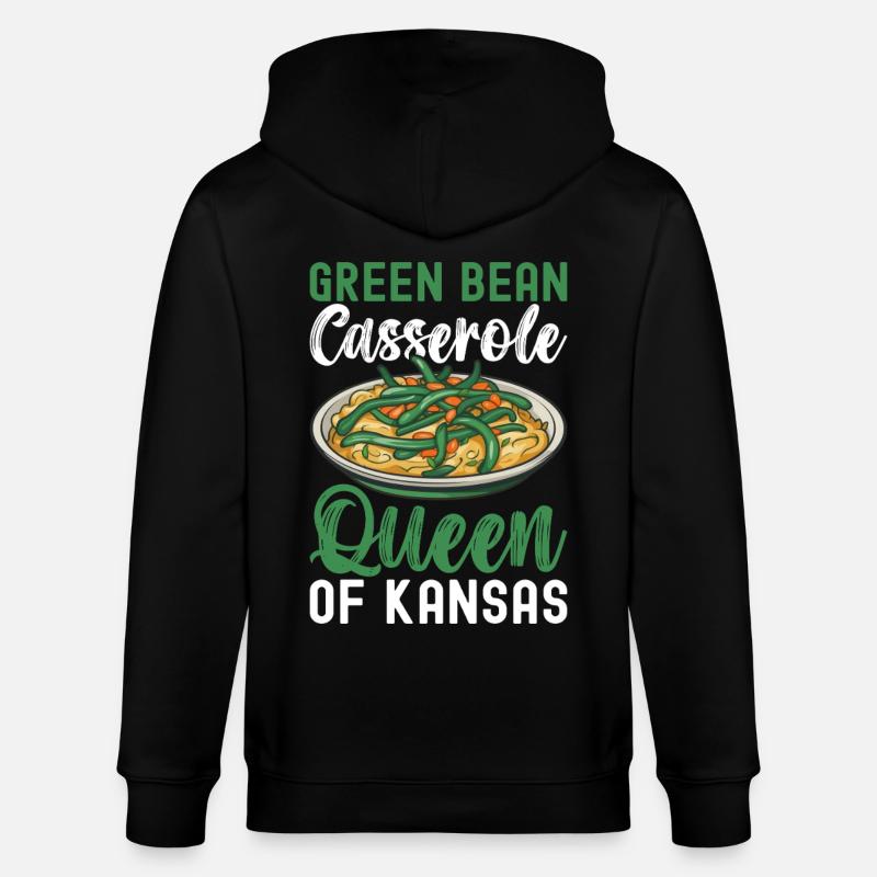 Casserole de haricots verts - Veste à capuche bio CULTIVATOR Stanley/Stella Unisexe - noir