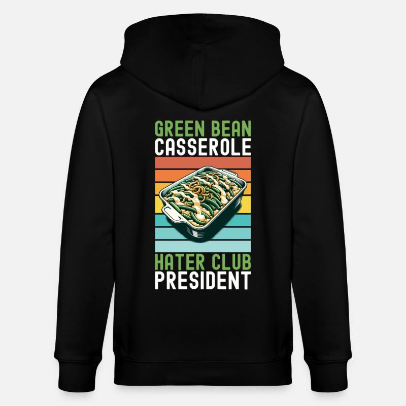 Casserole de haricots verts - Veste à capuche bio CULTIVATOR Stanley/Stella Unisexe - noir