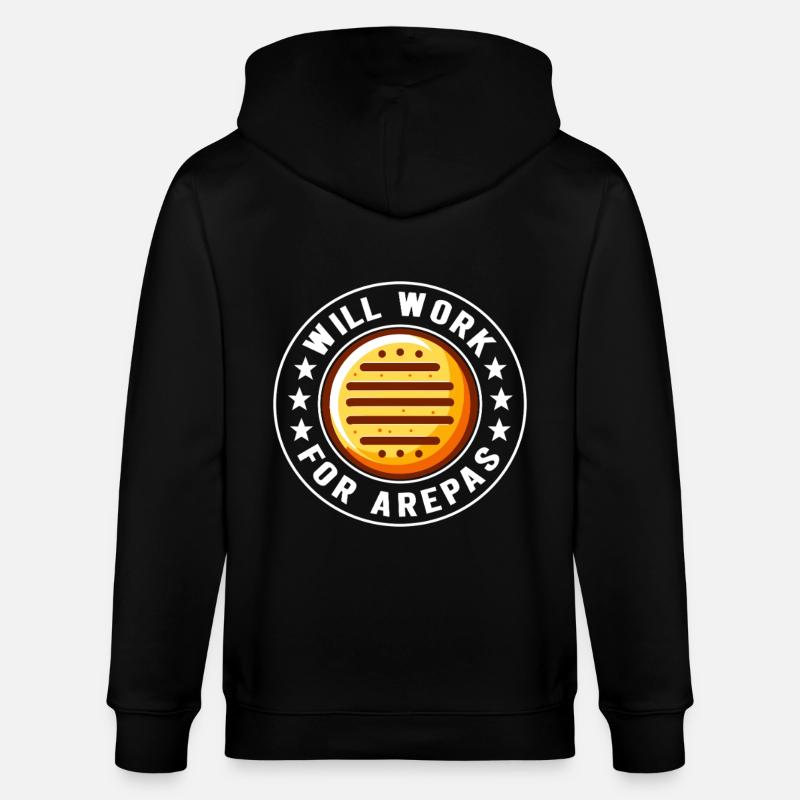 Venezolanische Arepas - Stanley/Stella Unisex Bio-Kapuzenjacke CULTIVATOR  - Schwarz