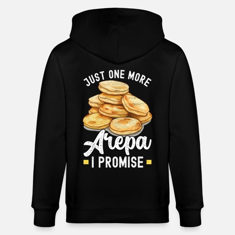 Venezolanische Arepas - Stanley/Stella Unisex Bio-Kapuzenjacke CULTIVATOR  - Schwarz