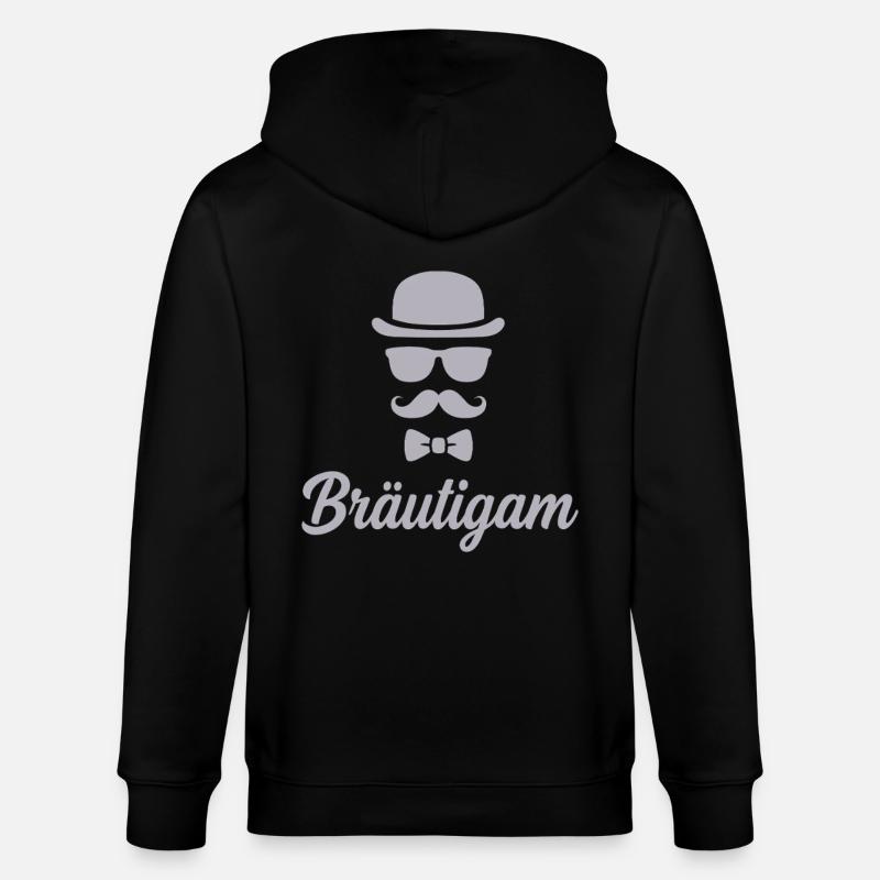 Bräutigam JGA Hut Schnurrbart - Stanley/Stella Unisex Bio-Kapuzenjacke CULTIVATOR - Schwarz