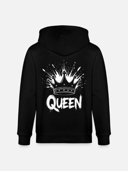 Queen Krone Splash - Stanley/Stella Unisex Bio-Kapuzenjacke CULTIVATOR - Schwarz
