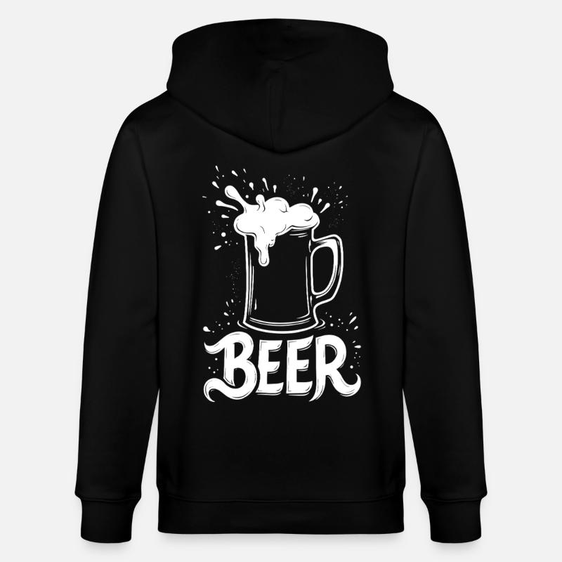 Chope à bière - Veste à capuche bio CULTIVATOR Stanley/Stella Unisexe - noir