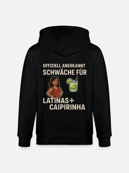 Weakness for Latinas & Caipirinha - Stanley/Stella CULTIVATOR Unisex Organic Hooded Jacket - black