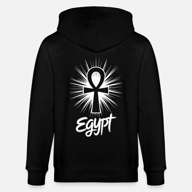 Égypte Ankh Symbole Splash - Veste à capuche bio CULTIVATOR Stanley/Stella Unisexe - noir