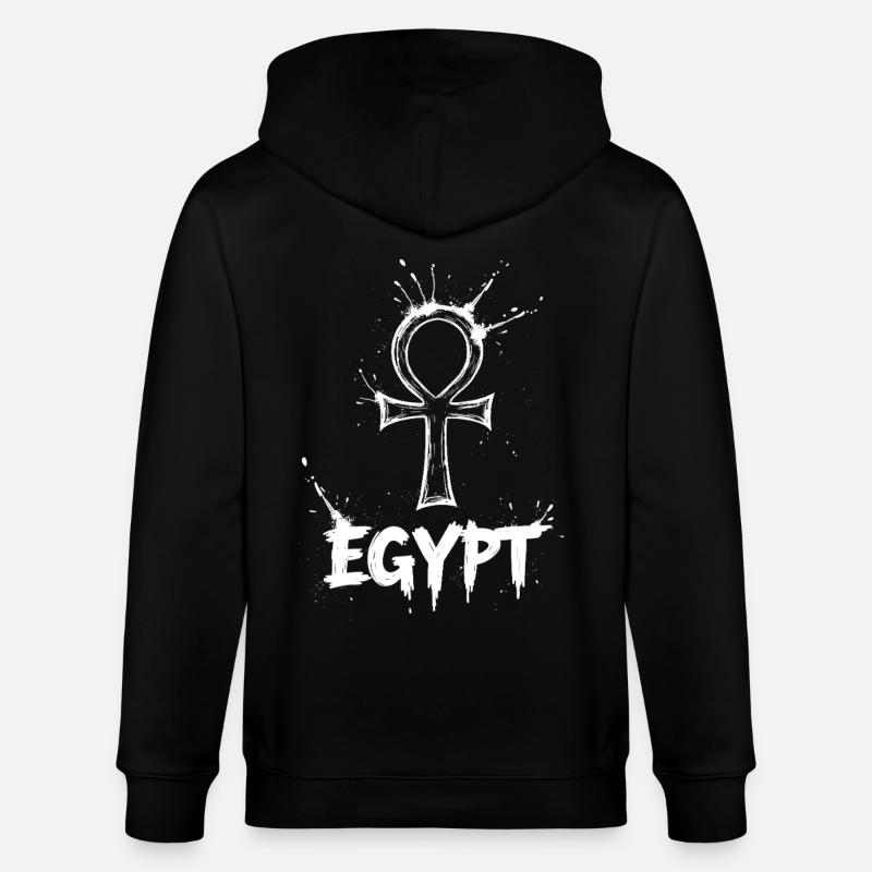 Égypte Ankh Symbole Splash - Veste à capuche bio CULTIVATOR Stanley/Stella Unisexe - noir