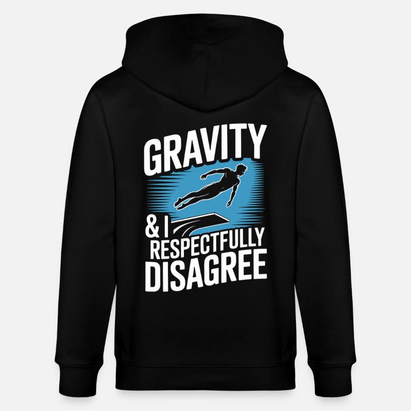 Diving diving board - Stanley/Stella CULTIVATOR Unisex Organic Hooded Jacket - black