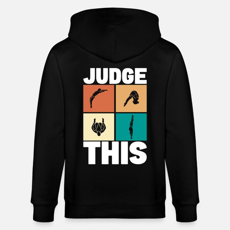 Kunstspringen Turmspringer Sprungbrett - Stanley/Stella Unisex Bio-Kapuzenjacke CULTIVATOR  - Schwarz