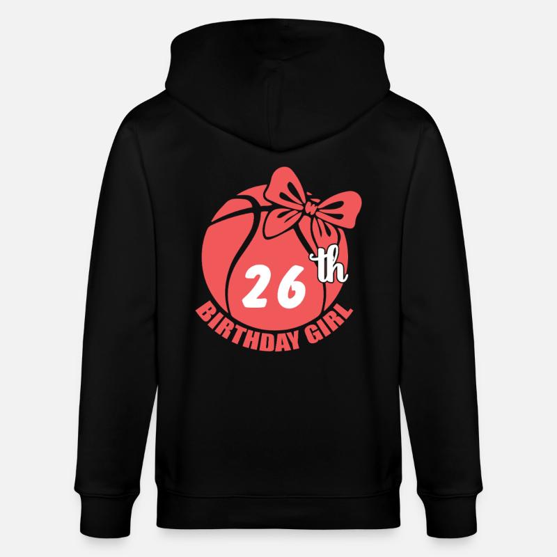 Basket-ball 26e anniversaire Basketteur - Veste à capuche bio CULTIVATOR Stanley/Stella Unisexe - noir