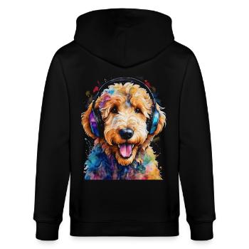 Goldendoodle Casque Chien Animal Design Imprimer - Veste à capuche bio CULTIVATOR Stanley/Stella Unisexe - noir - Dos - Anna (173cm)