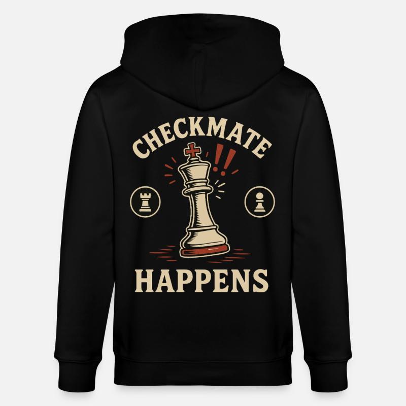 Le jeu d’échecs Checkmate Happens - Veste à capuche bio CULTIVATOR Stanley/Stella Unisexe - noir