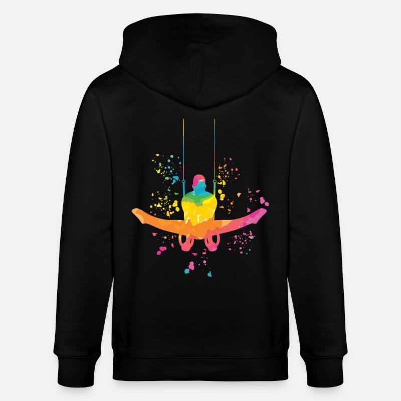 Kunstturner Ringe Kunstturnen - Stanley/Stella Unisex Bio-Kapuzenjacke CULTIVATOR  - Schwarz