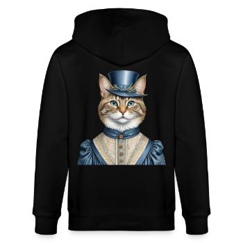 Madame chat - Veste à capuche bio CULTIVATOR Stanley/Stella Unisexe - noir - Dos - Anna (173cm)