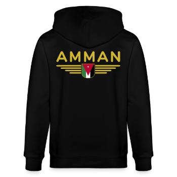 Jordan Amman Fan Outfit T-Shirt Design Gift - Veste à capuche bio CULTIVATOR Stanley/Stella Unisexe - noir - Dos - Anna (173cm)
