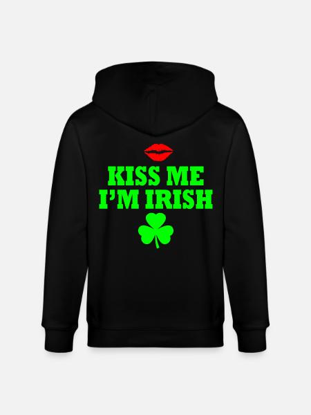 Kiss me im irish - Stanley/Stella CULTIVATOR Unisex Organic Hooded Jacket - black