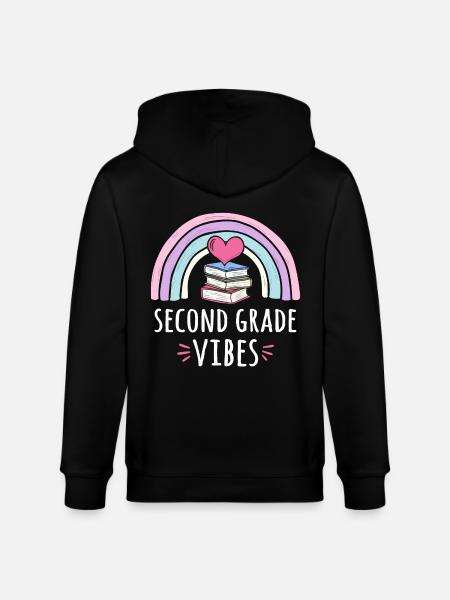 Second Grade Vibes - Stanley/Stella CULTIVATOR Unisex Organic Hooded Jacket - black