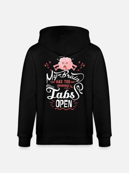 Motivational saying, funny saying, concentration - Stanley/Stella CULTIVATOR Unisex Organic Hooded Jacket - black