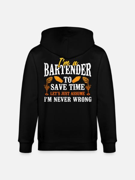Bartender Mixologist I'm A - Stanley/Stella CULTIVATOR Unisex Organic Hooded Jacket - black