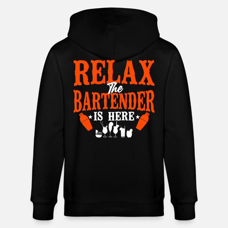 Bartender Mixologist Relax The - Stanley/Stella Unisex Bio-Kapuzenjacke CULTIVATOR  - Schwarz