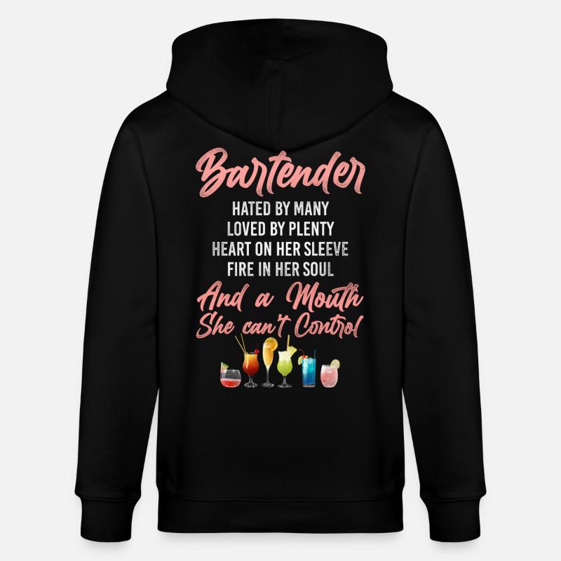 Bartender Mixologist Bartender - Stanley/Stella CULTIVATOR  Unisex Organic Hooded Jacket - black