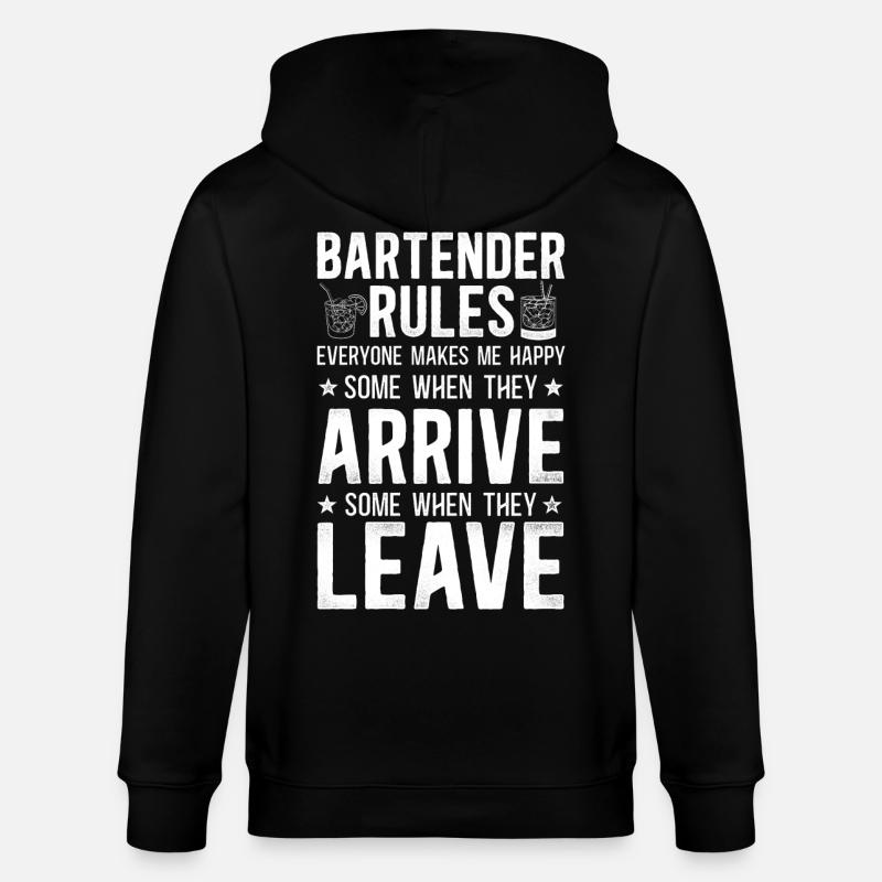 Bartender Mixologist Bartender - Stanley/Stella CULTIVATOR  Unisex Organic Hooded Jacket - black