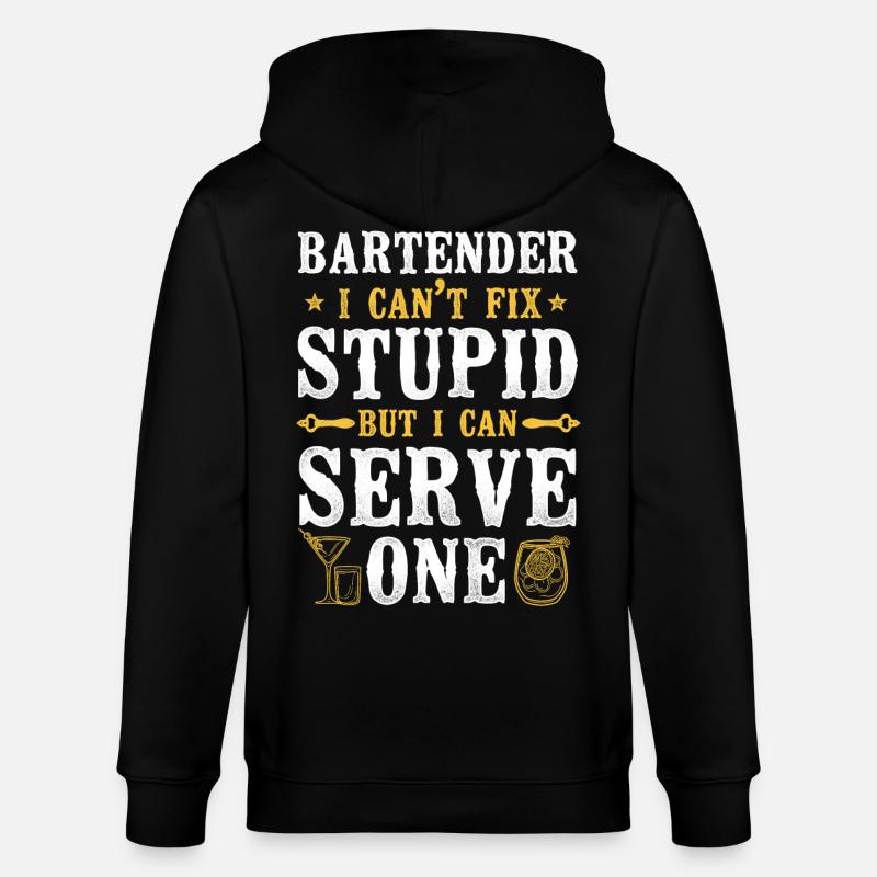 Bartender Mixologist Bartender I - Stanley/Stella Unisex Bio-Kapuzenjacke CULTIVATOR  - Schwarz