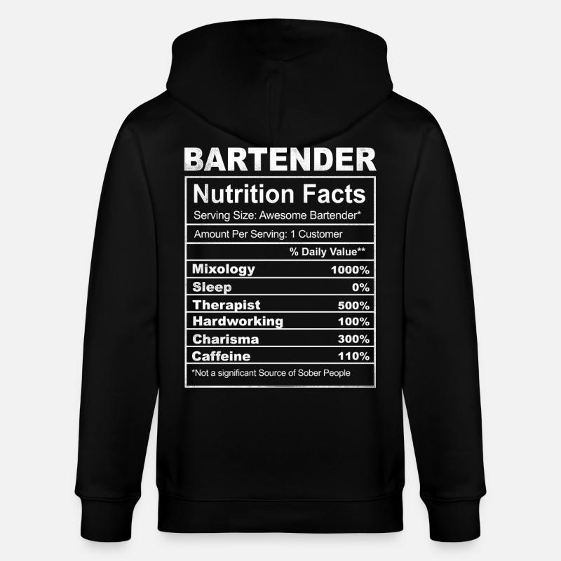 Bartender Mixologist Bartender - Stanley/Stella Unisex Bio-Kapuzenjacke CULTIVATOR  - Schwarz