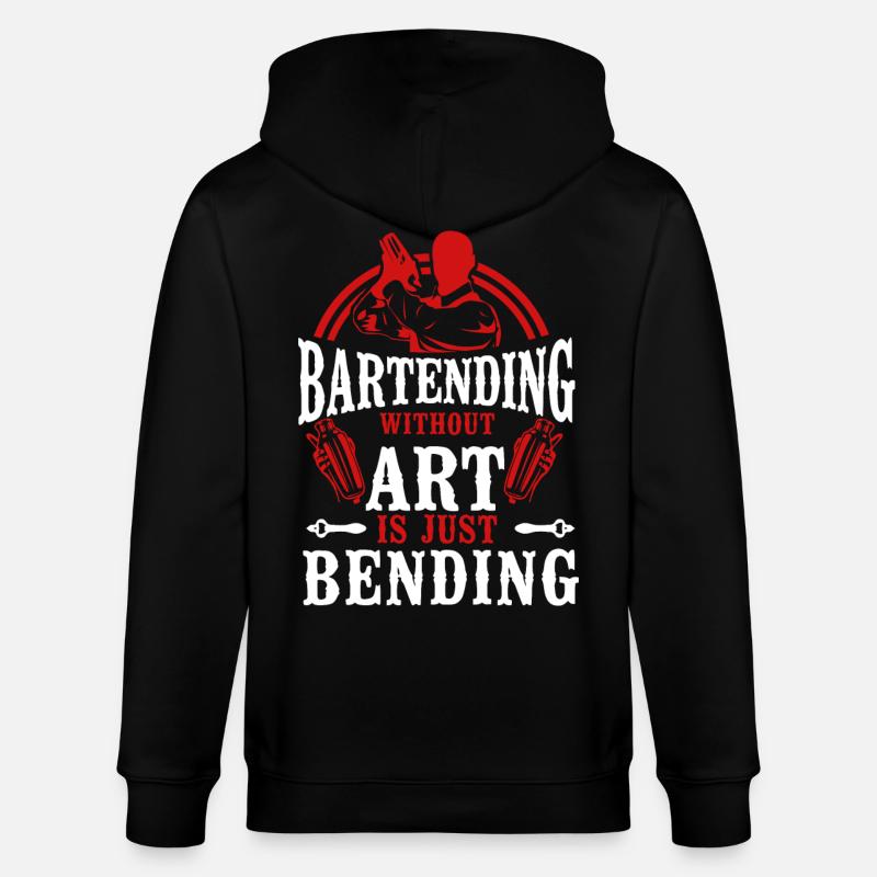 Bartender Mixologist Bartending - Stanley/Stella CULTIVATOR  Unisex Organic Hooded Jacket - black