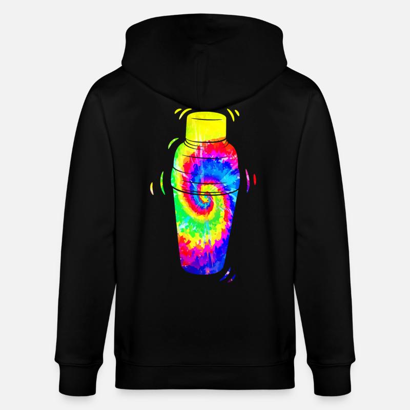 Bartender Mixologist Tie Dye - Stanley/Stella Unisex Bio-Kapuzenjacke CULTIVATOR  - Schwarz