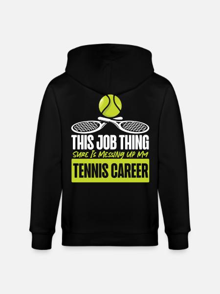 Funny Tennis Player Racket This - Stanley/Stella CULTIVATOR  Unisex Organic Hooded Jacket - black