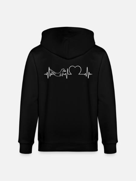 Otter Heartbeat - Stanley/Stella Unisex Bio-Kapuzenjacke CULTIVATOR - Schwarz