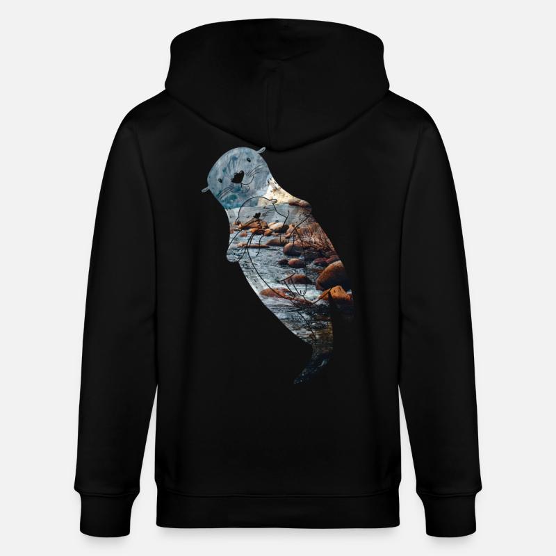 Rivière Otter - Veste à capuche bio CULTIVATOR Stanley/Stella Unisexe - noir