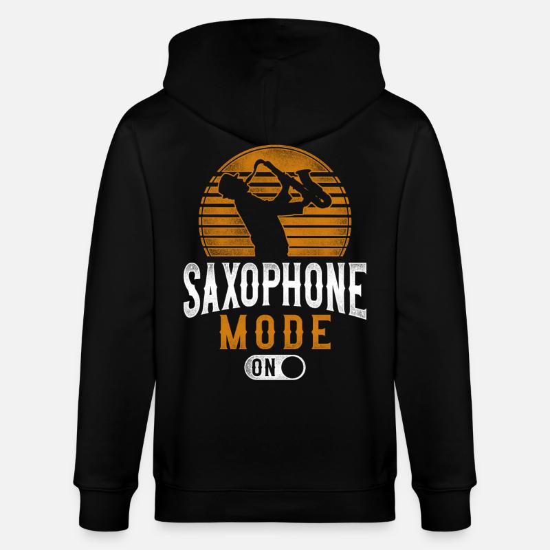Saxophone Mode saxophone activé - Veste à capuche bio CULTIVATOR Stanley/Stella Unisexe - noir