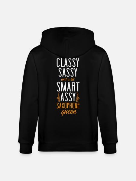 Saxophone Classy Sassy And A Bit - Stanley/Stella CULTIVATOR  Unisex Organic Hooded Jacket - black