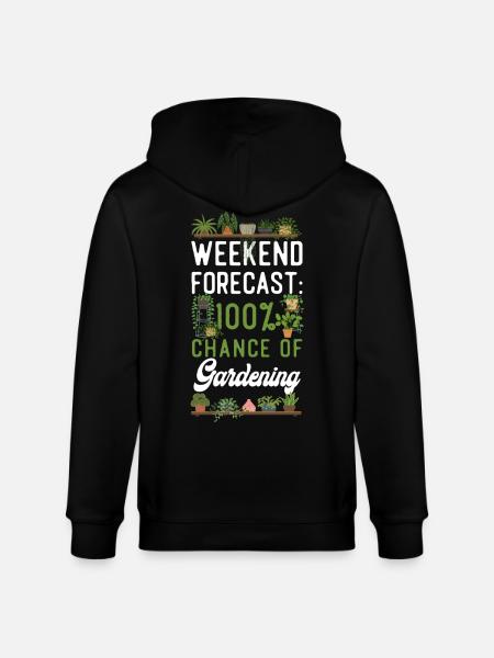 Plant Lover Gardening Weekend - Stanley/Stella CULTIVATOR  Unisex Organic Hooded Jacket - black