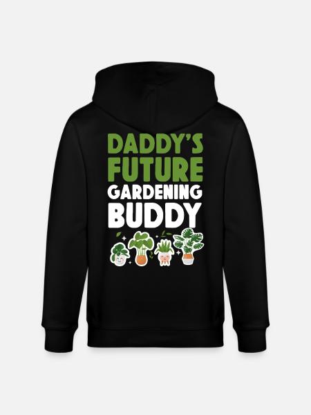 Plant Lover Gardening Daddy's - Stanley/Stella CULTIVATOR Unisex Organic Hooded Jacket - black