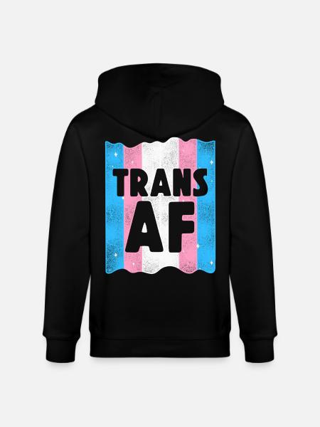 Transgender Trans LGBT Pride - Stanley/Stella CULTIVATOR Unisex Organic Hooded Jacket - black