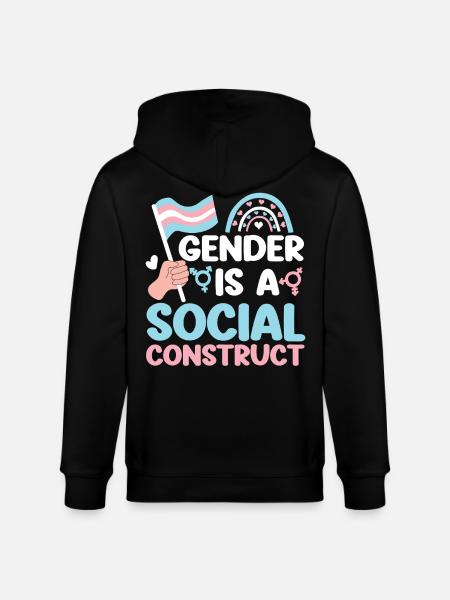 Fierté LGBT transgenre - Veste à capuche bio CULTIVATOR Stanley/Stella Unisexe - noir