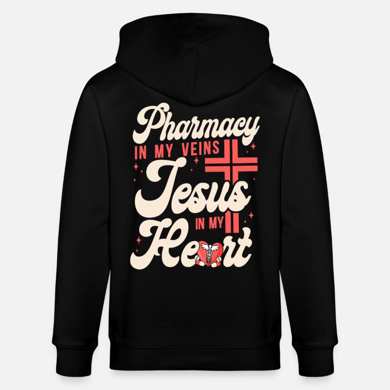 Pharmacy Tech Technician - Stanley/Stella Unisex Bio-Kapuzenjacke CULTIVATOR  - Schwarz