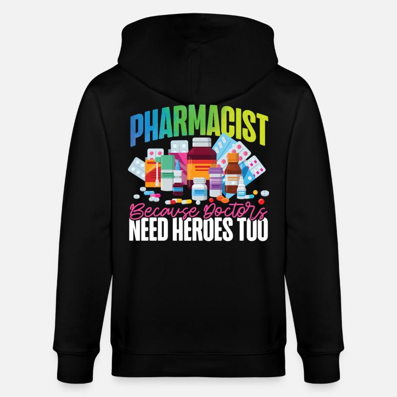 Pharmacy Tech Technician - Stanley/Stella CULTIVATOR  Unisex Organic Hooded Jacket - black