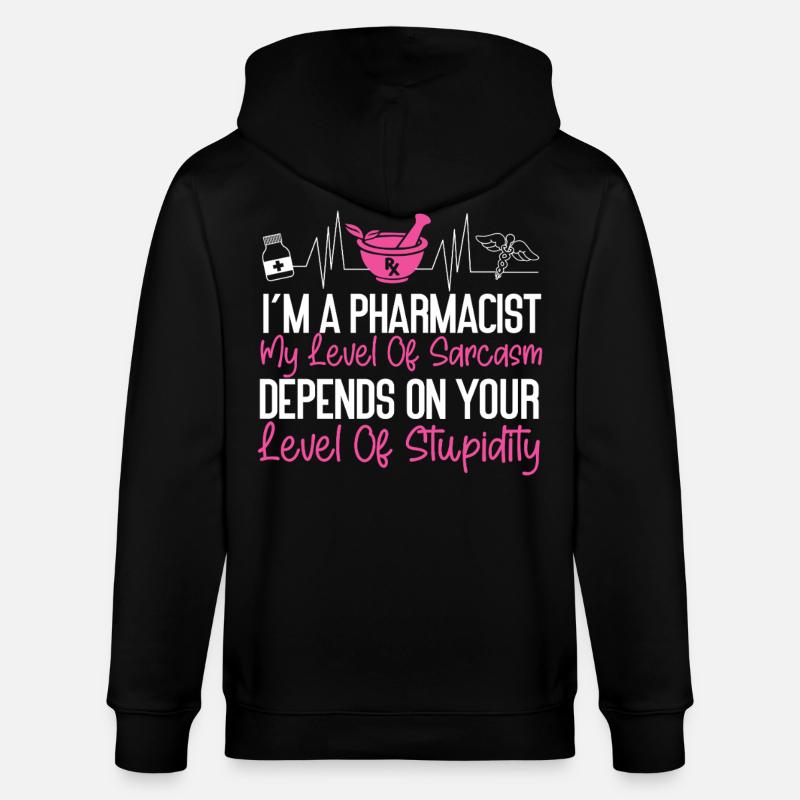 Pharmacy Tech Technician - Stanley/Stella Unisex Bio-Kapuzenjacke CULTIVATOR  - Schwarz