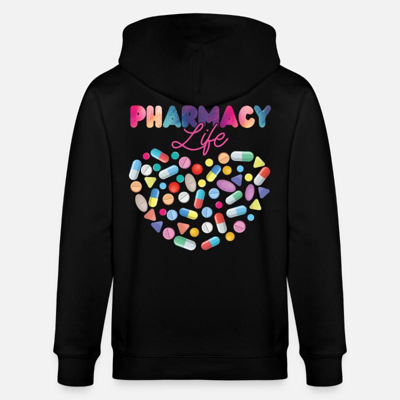 Pharmacy Tech Technician - Stanley/Stella Unisex Bio-Kapuzenjacke CULTIVATOR  - Schwarz