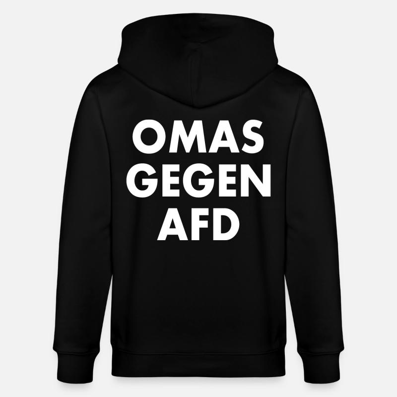Omas gegen afd - Stanley/Stella Unisex Bio-Kapuzenjacke CULTIVATOR - Schwarz